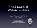 the 5 layers of web accessibility - Open Web Camp II