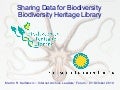 Sharing Data for Biodiversity: The Biodiversity Heritage Library