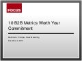 10 B2B Metrics Worth Your Commitment