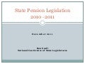 Reporting on Pensions: 2010-2011 state legislation