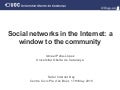 Social networks in the Internet: a window to the community