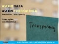 Avoin data, avoin yhteiskunta