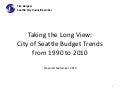 Seattle Budget Trends 1990-2010