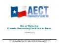 Use of Water by Electric Generating Facilities in Texas