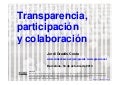Transparencia, participación y colaboración