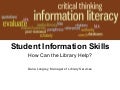 Discussion on Information Literacy for Faculty at Empire State College
