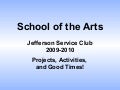 Charleston School of the Arts - 2010 Jefferson Awards Students In Action Presentation