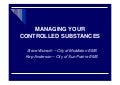 Managing Your Controlled Substances