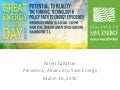 Great Energy Efficiency Day Welcome: Kateri Callahan, Alliance to Save Energy