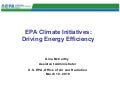 Keynote Remarks: Gina McCarthy, Assistant Administrator, Office of Air and Radiation, U.S. EPA