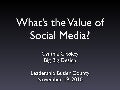 What Is the Value of Social Media?