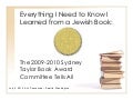 2010 Sydney Taylor Book Award Committee Presentation