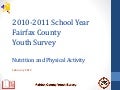 2010-11 Youth Survey Nutrition and Activity Presentation 