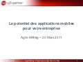 Agile Mëtteg - mars 2011