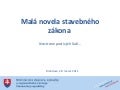 Malá novela stavebného zákona