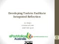 Developing tools to facilitate integrated reflection