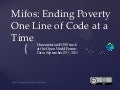 Mifos: Ending Poverty One Line of Code at a Time