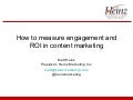 How to measure engagement and ROI in content marketing