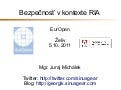 Bezpečnosť v kontexte RIA technológií
