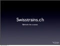 Behind the scenes of swisstrains.ch