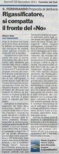 Gazzetta del Sud del 22/11/2011
