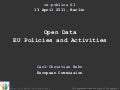 Open Data: EU Policies and Activities