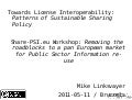 Towards License Interoperability: Patterns of Sustainable Sharing Policy