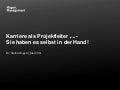 Karriere als Projektleiter (m/w)
