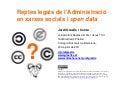 Reptes legals en xarxes socials i open data