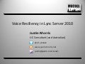 Voice Resiliency in Lync Server 2010