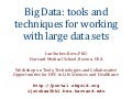 Big Data: tools and techniques for working with large data sets