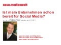 Ist mein Unternehmen schon bereit für Social Media?