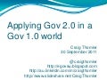 Gov 2.0 in a gov 1.0 world