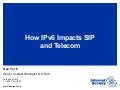 How IPv6 Impacts SIP and Telecom