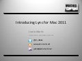 Introducing Lync for Mac 2011