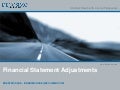 Financial Statement Adjustments