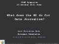 What does the EU do for Data Journalism?