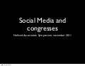 Presentation "Social Media for Congresses" - Holland Association Symposium