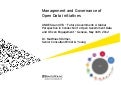 Management and Governance of Open Government Data Initiatives