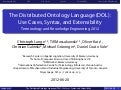 The Distributed Ontology Language (DOL): Use Cases, Syntax, and Extensibility