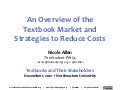 An Overview of the Textbook Market and Strategies to Reduce Costs (11/1/12, Northeastern University)