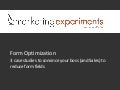 Reducing Form Fields