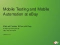 Mobile Test Automation at eBay