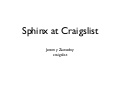 Sphinx at Craigslist in 2012