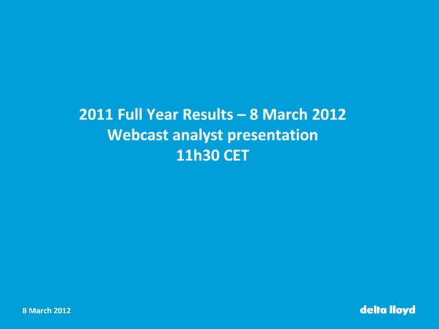 Full Year Results 2011