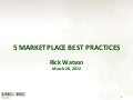 5 Marketplace Best Practices Webinar