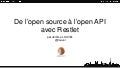 De l&rsquo;open source à l&rsquo;open API avec Restlet