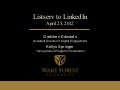 Listserv to LinkedIn - April 25