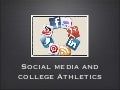 social media and college athletes
