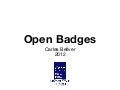 Open Badges - CENT UJI 2012